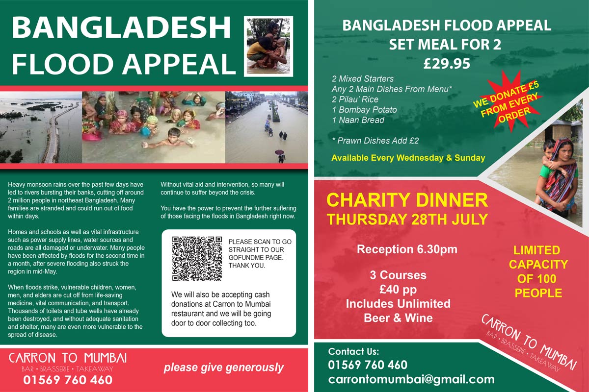 Flood support leaflet for Bangladesh